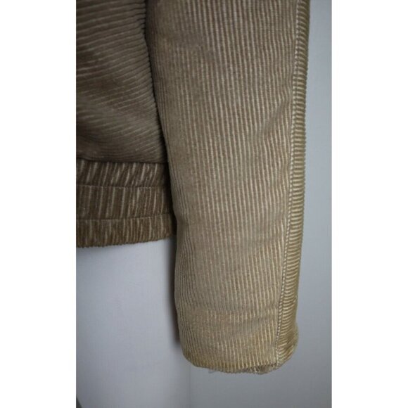 VINTAGE WOMEN'S BEIGE CORDUROY WINTER COAT - NEW YORK GIRL - SIZE M - Picture 9 of 10